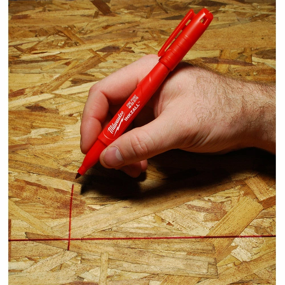 Milwaukee Inkzall™ Red Fine Point Jobsite Permanent Marker - 15386682 - Marking Tools 4 Milwaukee Inkzall™ Red Fine Point Jobsite Permanent Marker - 15386682 - Marking Tools - Image 2
