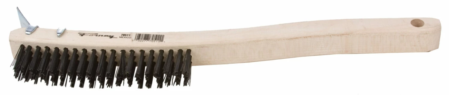 Forney Industries Curved Handle Carbon Steel Wire Scratch Brush with Scraper 70511 - Welding Tools & Accessories 3 Forney Industries Curved Handle Carbon Steel Wire Scratch Brush with Scraper 70511 - Welding Tools & Accessories