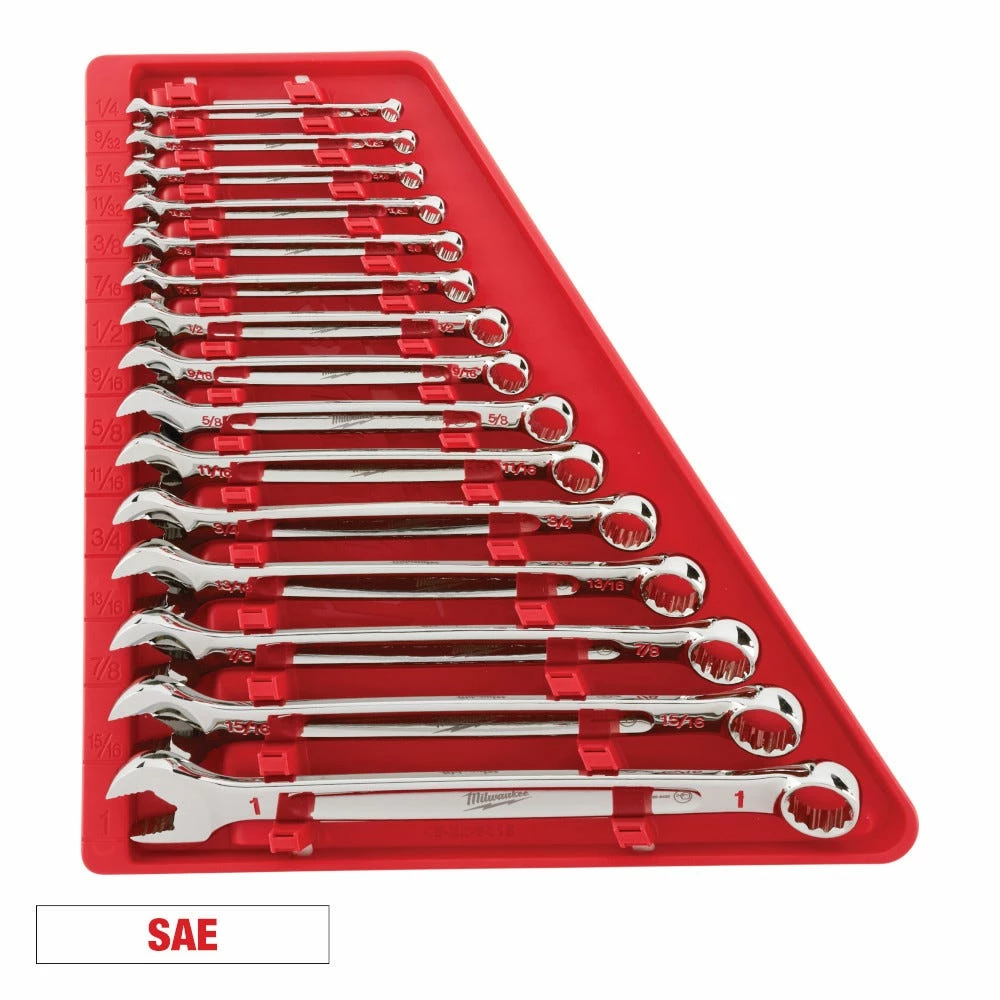 Milwaukee Combination SAE Wrench Mechanics Tool Kit, 15 Piece Set - 153812014 - Wrench & Wrench Sets 15 Milwaukee Combination SAE Wrench Mechanics Tool Kit, 15 Piece Set - 153812014 - Wrench & Wrench Sets - Image 13
