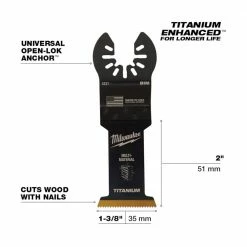 Milwaukee® Open-Lok™ 1-3/8" Titanium Enhanced Bi-Metal Multi-Material Blade, 3 Pack - 49-25-1233 - Blades & Knives -Tools Online Store 15e99d13dfc6da8b4025252d8afe1ec3310a9cd9 24890358 5