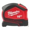 Milwaukee 16ft Compact Auto-Lock Tape Measure 48-22-6816 - Measuring Tools