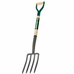Tru-Tough TruTough 4 Tines Spading Fork with D Handle - 30293 - Pitchforks
