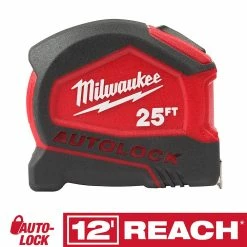 Milwaukee 25' Compact Auto Lock Tape Measure - 48-22-6825 - Leveling & Squares -Tools Online Store 1abdafdadd32da8b10e02988e4e9afda5a82a625 48 22 6825 1