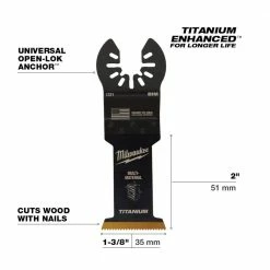 Milwaukee® Open-Lok™ 1-3/8" Titanium Enhanced Bi-Metal Multi-Material Blade, 1 Pack - 49-25-1231 - Blades & Knives -Tools Online Store 1c2b7afc7539fdc58590833287ecd2e41c7e2b3e 24890357 5