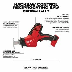 Milwaukee M18 18-Volt Lithium-Ion Cordless Hackzall Reciprocating Saw, Tool Only - 2625-20 - Leveling & Squares -Tools Online Store 1db93cad45f6756a21a3114ec7c95c05fa42398d 2625 20 2