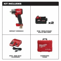 Milwaukee M18 FUEL™ 1/2 Mid-Torque Impact Wrench with Friction Ring Kit - 2962-22 - Wrench & Wrench Sets 24 Milwaukee M18 FUEL™ 1/2 Mid-Torque Impact Wrench with Friction Ring Kit - 2962-22 - Wrench & Wrench Sets -Tools Online Store 250671af3499105e15f903473098af102e60f399 2962 22 2