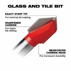 Milwaukee 1/2" Carbide Tipped Glass and Tile Drill Bit - 48-20-8985 - Power Tool Accessories -Tools Online Store 2b876f32bc87e84fb87a3bedd5d9e9e49860e6ec 24890382 3