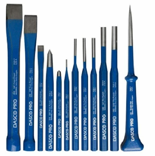 Dasco Pro Dasco 12 Pc Pro Punch and Chisel Set 88 - Chisels & Punches 4 Dasco Pro Dasco 12 Pc Pro Punch and Chisel Set 88 - Chisels & Punches - Image 2