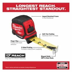 Milwaukee 25' Wide Blade Magnetic Tape Measure - 48-22-0225M - Measuring Tools -Tools Online Store 3ea10557ec80114c7850e2c31ca8a5832e91207f 2022010364 7