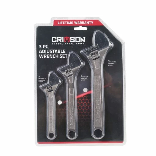 Crimson Force 3 Piece Adjustable Wrench Set CT-2431-004 - Wrench & Wrench Sets -Tools Online Store 440dbfea52ed09befeca87fe371b1e2a6b5515ad 2170025 1