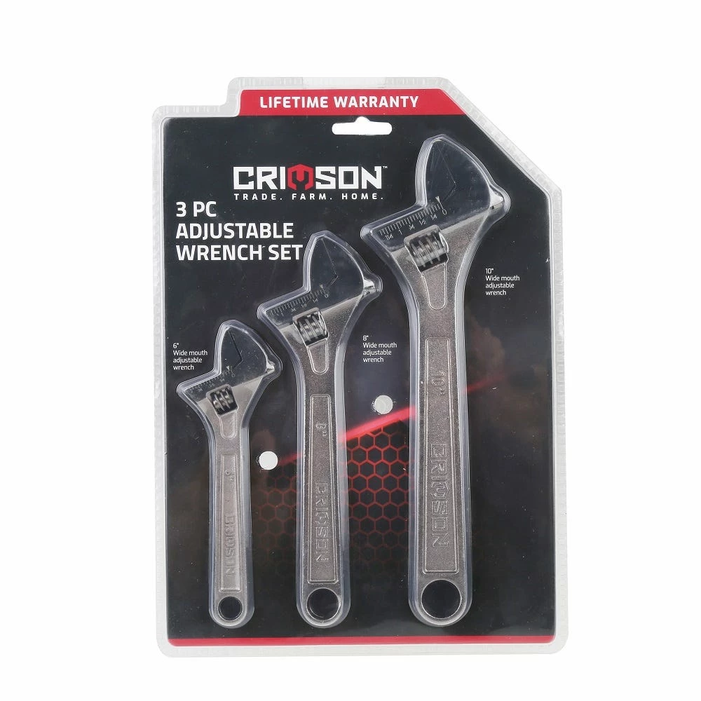 Crimson Force 3 Piece Adjustable Wrench Set CT-2431-004 - Wrench & Wrench Sets 3 Crimson Force 3 Piece Adjustable Wrench Set CT-2431-004 - Wrench & Wrench Sets