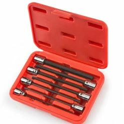 Tekton 7 Piece 3/8 in Drive Extra Long Hex Bit Skt Set - 1/8-3/8 Inch - 1362 - Sockets & Socket Sets