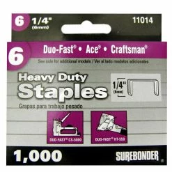 Surebonder Number 6 1/4 Inch Heavy Duty Staple 1000 Count 11014 - Staple Guns