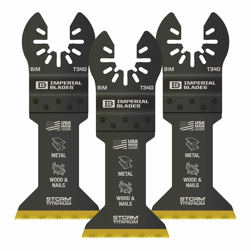 Imperial Blades One Fit 1-3/4" Carbide Extreme Storm Titanium Metal Blade, 3 Piece - 98443004 - Blades & Knives 3 Imperial Blades One Fit 1-3/4" Carbide Extreme Storm Titanium Metal Blade, 3 Piece - 98443004 - Blades & Knives
