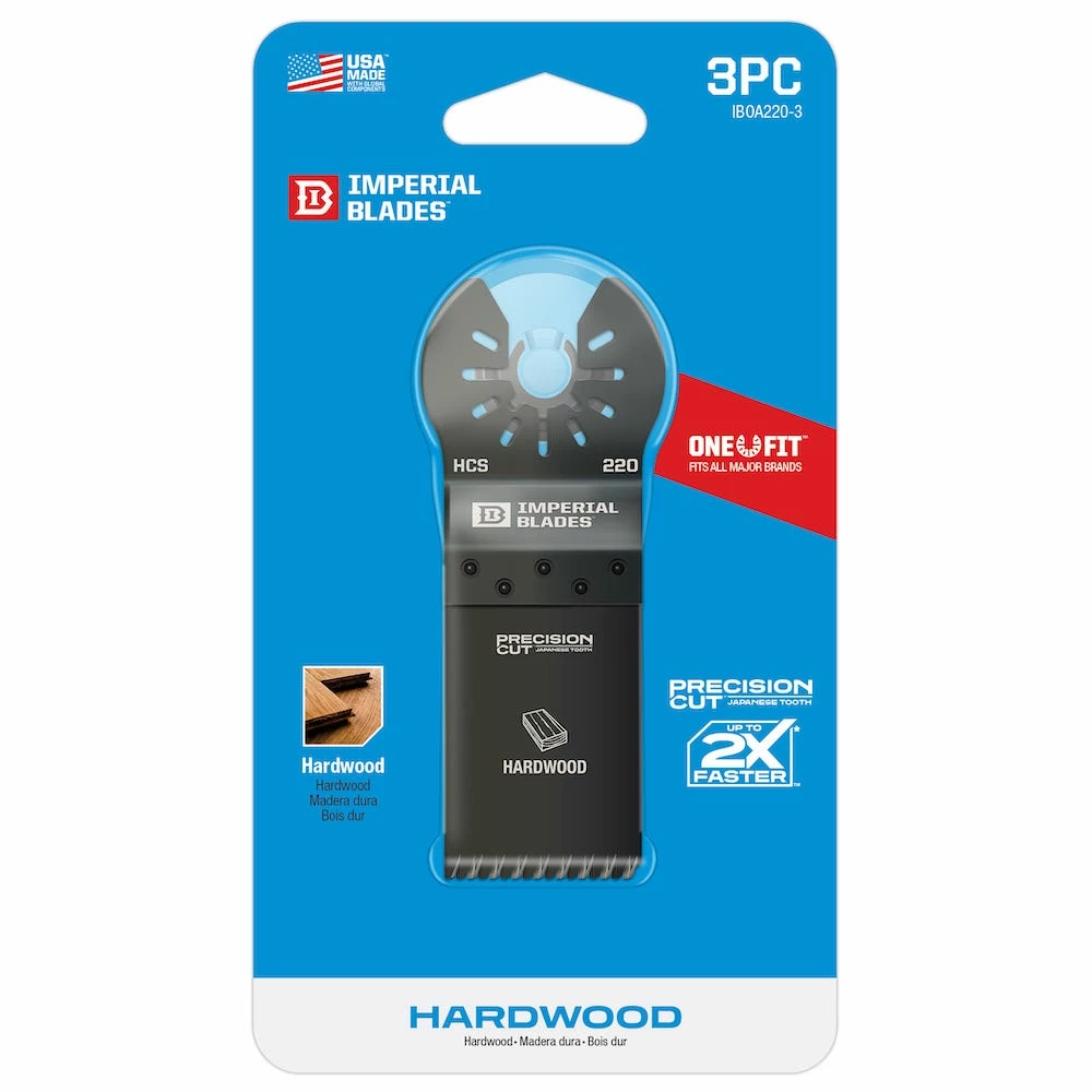 Imperial Blades One Fit 1-1/4" Japanese Tooth Hardwood Blade, 3 Piece - 98443020 - Blades & Knives 4 Imperial Blades One Fit 1-1/4" Japanese Tooth Hardwood Blade, 3 Piece - 98443020 - Blades & Knives - Image 2