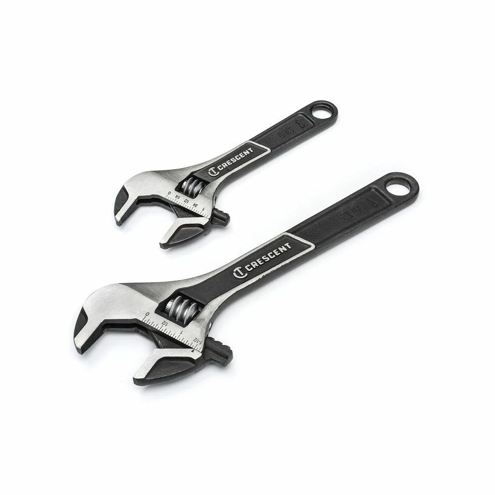 Crescent Wide Jaw Adjustable Wrench Set 6" and 10" - ATWJ2610VS - Wrench & Wrench Sets 3 Crescent Wide Jaw Adjustable Wrench Set 6" and 10" - ATWJ2610VS - Wrench & Wrench Sets
