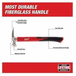 Milwaukee 19 oz- Smooth Face Poly/Fiberglass Handle Hammer - 48-22-9316 - Hammers & Striking Tools -Tools Online Store 6929d0025cc25dcc4255f2893008faef22e75434 15382011 8