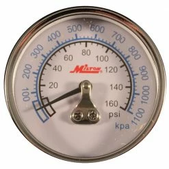 Milton 1/4 inch NPT Mini High Pressure Gage 0 160 PSI Center Back Mount 1191 - Measuring Tools