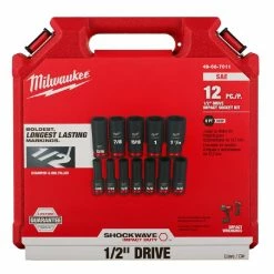 Milwaukee Shockwave™ Impact Duty™ 1/2" Drive SAE Deep 6 Point Socket Set, 12-Piece Set - 49-66-7011 - Sockets & Socket Sets 15 Milwaukee Shockwave™ Impact Duty™ 1/2" Drive SAE Deep 6 Point Socket Set, 12-Piece Set - 49-66-7011 - Sockets & Socket Sets -Tools Online Store 6ea229b7e85b8460590397d69172d150ffe97fd5 24890372 4