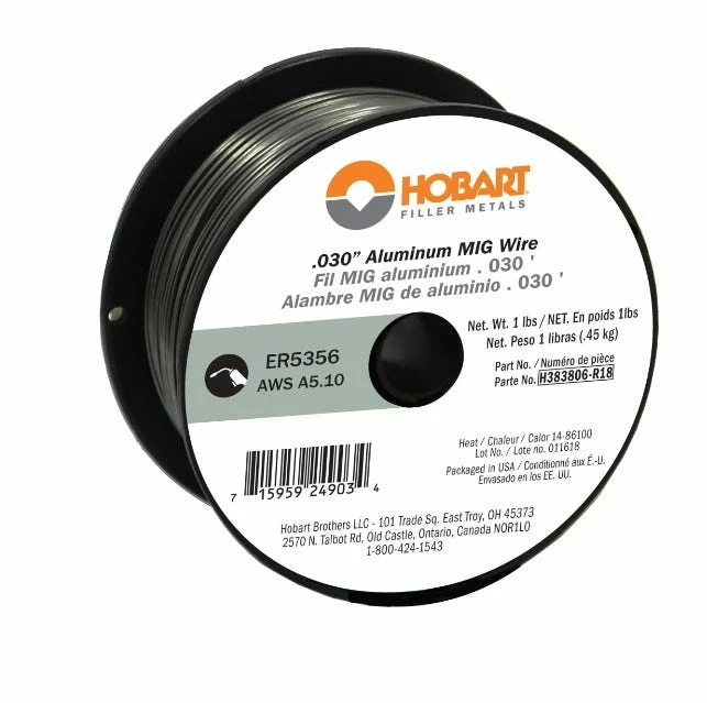 Hobart Aluminum ER5356 Welding Wire 1lb. Spool H383806R18 - Soldering Guns, Irons & Accessories 5 Hobart Aluminum ER5356 Welding Wire 1lb. Spool H383806R18 - Soldering Guns, Irons & Accessories - Image 3