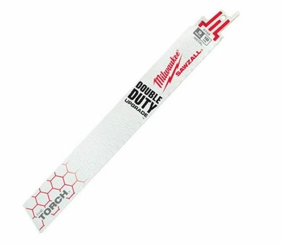 Milwaukee 9" 18 TPI Torch™ Thick Metal Cutting Sawzall Reciprocating Saw Blades, 5 Pack - 48-00-5788 - Hacksaws & Blades 3 Milwaukee 9" 18 TPI Torch™ Thick Metal Cutting Sawzall Reciprocating Saw Blades, 5 Pack - 48-00-5788 - Hacksaws & Blades
