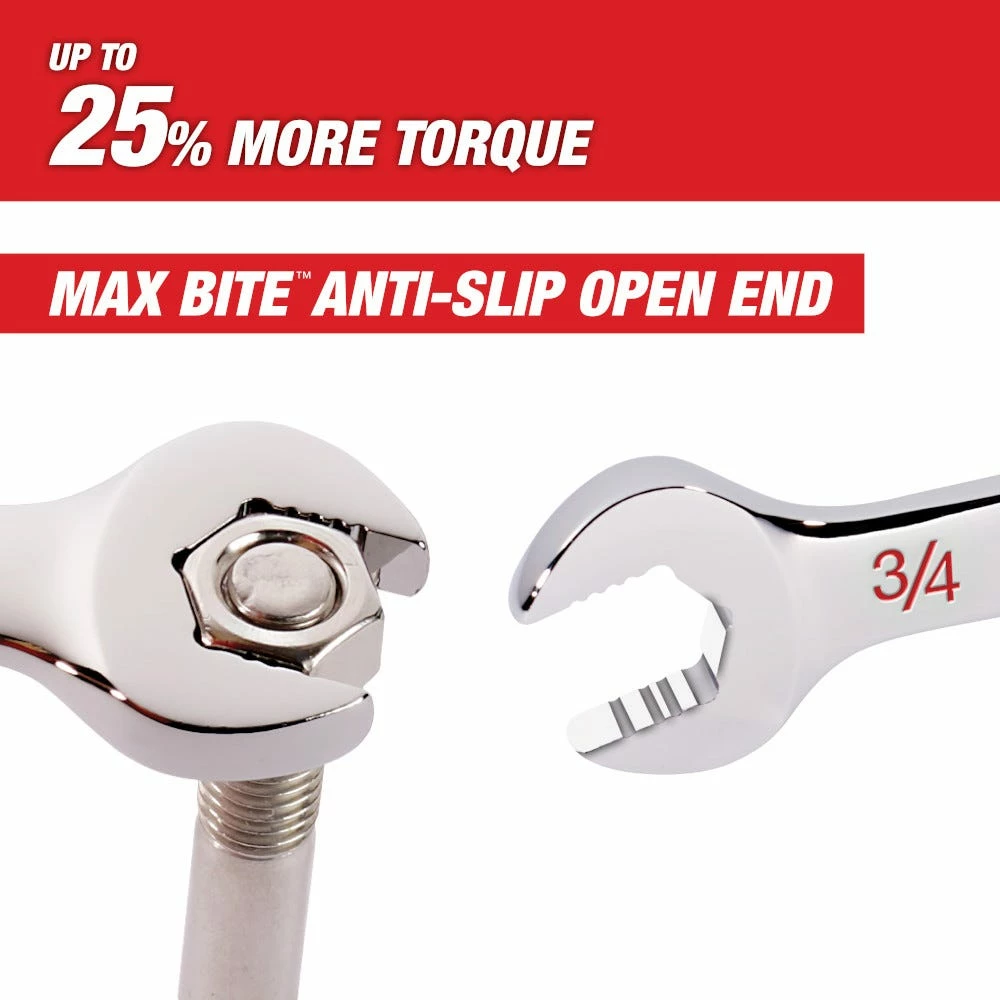 Milwaukee Combination SAE Wrench Mechanics Tool Kit, 15 Piece Set - 153812014 - Wrench & Wrench Sets 11 Milwaukee Combination SAE Wrench Mechanics Tool Kit, 15 Piece Set - 153812014 - Wrench & Wrench Sets - Image 9