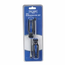 Real Work Tools™ 2 Piece Screwdriver Set - RW-2442-007 - Screw Drivers