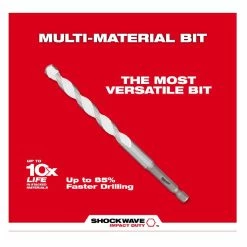 Milwaukee 1/4" x 4" x 6" Shockwave™ Carbide Multi-Material Drill Bit - 48-20-8886 - Power Tool Accessories 14 Milwaukee 1/4" x 4" x 6" Shockwave™ Carbide Multi-Material Drill Bit - 48-20-8886 - Power Tool Accessories -Tools Online Store 9858b895f1a37589c2d8544fe67e1e6f2cf5ba4b 24890342 5