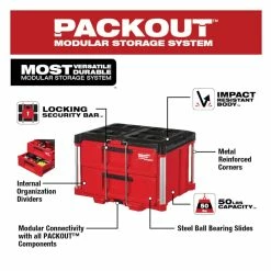 Milwaukee® Packout™ 2-Drawer Tool Box - 48-22-8442 - Tool Boxes -Tools Online Store 9bc49b4002ed0c5f0527bc962f042254d1e4c524 15389916 5