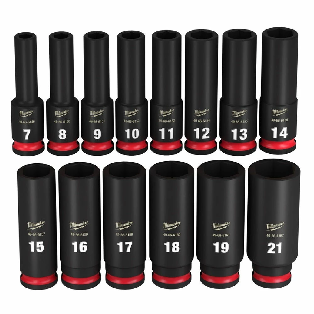 Milwaukee Shockwave™ Impact Duty™ 3/8" Drive Metric Deep 6 Point Socket Set, 14-Piece - 49-66-7008 - Sockets & Socket Sets 3 Milwaukee Shockwave™ Impact Duty™ 3/8" Drive Metric Deep 6 Point Socket Set, 14-Piece - 49-66-7008 - Sockets & Socket Sets