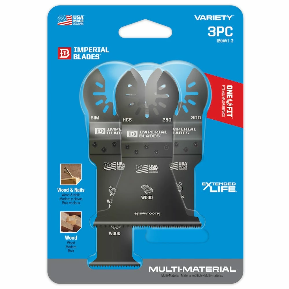 Imperial Blades One Fit 1-1/4" Standard Multi-Material Variety Pack, 3 Piece - 98443015 - Blades & Knives 4 Imperial Blades One Fit 1-1/4" Standard Multi-Material Variety Pack, 3 Piece - 98443015 - Blades & Knives - Image 2
