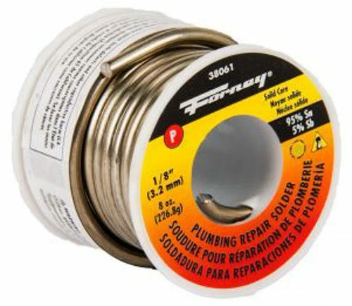 Forney Industries 1/8 Inch Lead Free Solder 95% Tin / 5% Antimony 1/2lb 38061 - Soldering Guns, Irons & Accessories 4 Forney Industries 1/8 Inch Lead Free Solder 95% Tin / 5% Antimony 1/2lb 38061 - Soldering Guns, Irons & Accessories - Image 2