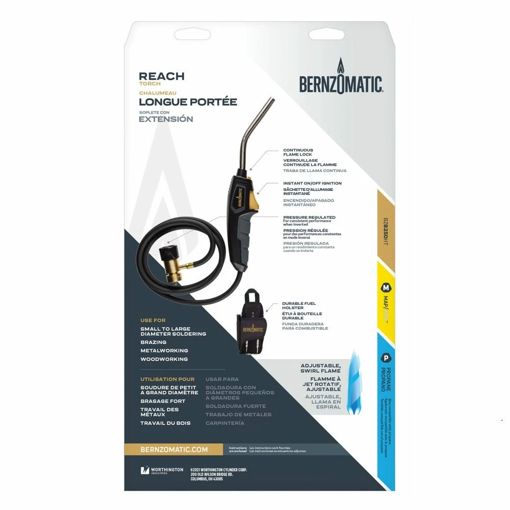 Bernzomatic Reach Torch with 4' Flexible Hose and Fuel Holster - BZ8250HT - Torches 4 Bernzomatic Reach Torch with 4' Flexible Hose and Fuel Holster - BZ8250HT - Torches - Image 3