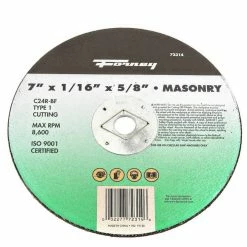 Forney Cutting Wheel, Metal, Type 1, 7" x 1/16" x 5/8" - 72314 - Blades & Knives