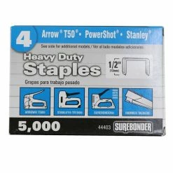 Surebonder Number 4 Heavy Duty 1/2 Inch Staples 5000 Count 44403 - Staple Guns