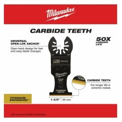 Milwaukee® Open-Lok™ 1-3/8" Titanium Enhanced Carbide Teeth Metal Blade, 1 Pack - 49-25-1501 - Blades & Knives -Tools Online Store c6deb03370c09cbeec5c45c64122dc972751e1eb 24890363 9