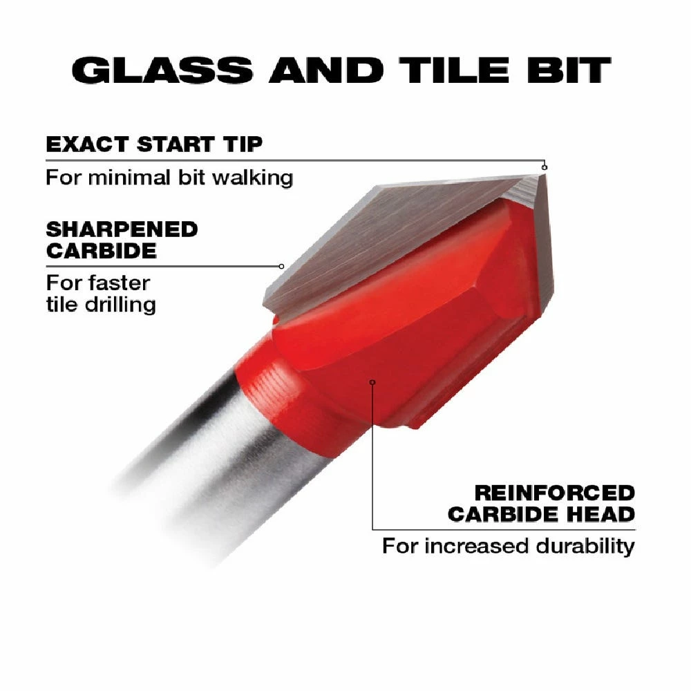 Milwaukee 3/8" Glass and Tile Bit - 48-20-8984 - Power Tool Accessories 6 Milwaukee 3/8" Glass and Tile Bit - 48-20-8984 - Power Tool Accessories - Image 4