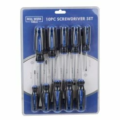 Real Work Tools™ 10 Piece Screwdriver Set - RW-2442-006 - Screw Drivers