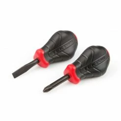 Tekton 2-pc Ph/Sl Stubby Driver Set [HT Blk Oxd] (#2 1/4in) DRV41208-S - Screw Drivers
