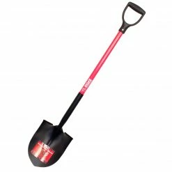 Bully Tools 14-Gauge Round Point Shovel with Fiberglass D-grip Handle - 62510 - Shovels