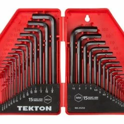 Tekton 30 Piece Hex Key Wrench Set - 028 - 3/8 in - 7-10 mm - 25253 - Wrench & Wrench Sets