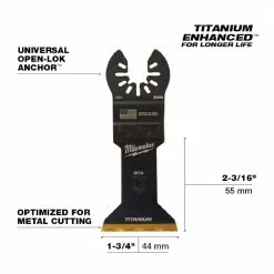 Milwaukee® Open-Lok™ 1-3/4" Titanium Enhanced Bi-Metal Metal Blade, 1 Pack - 49-25-1261 - Blades & Knives 15 Milwaukee® Open-Lok™ 1-3/4" Titanium Enhanced Bi-Metal Metal Blade, 1 Pack - 49-25-1261 - Blades & Knives -Tools Online Store e34d9682d0124adafdb652704968d62b503941c9 24890360 6