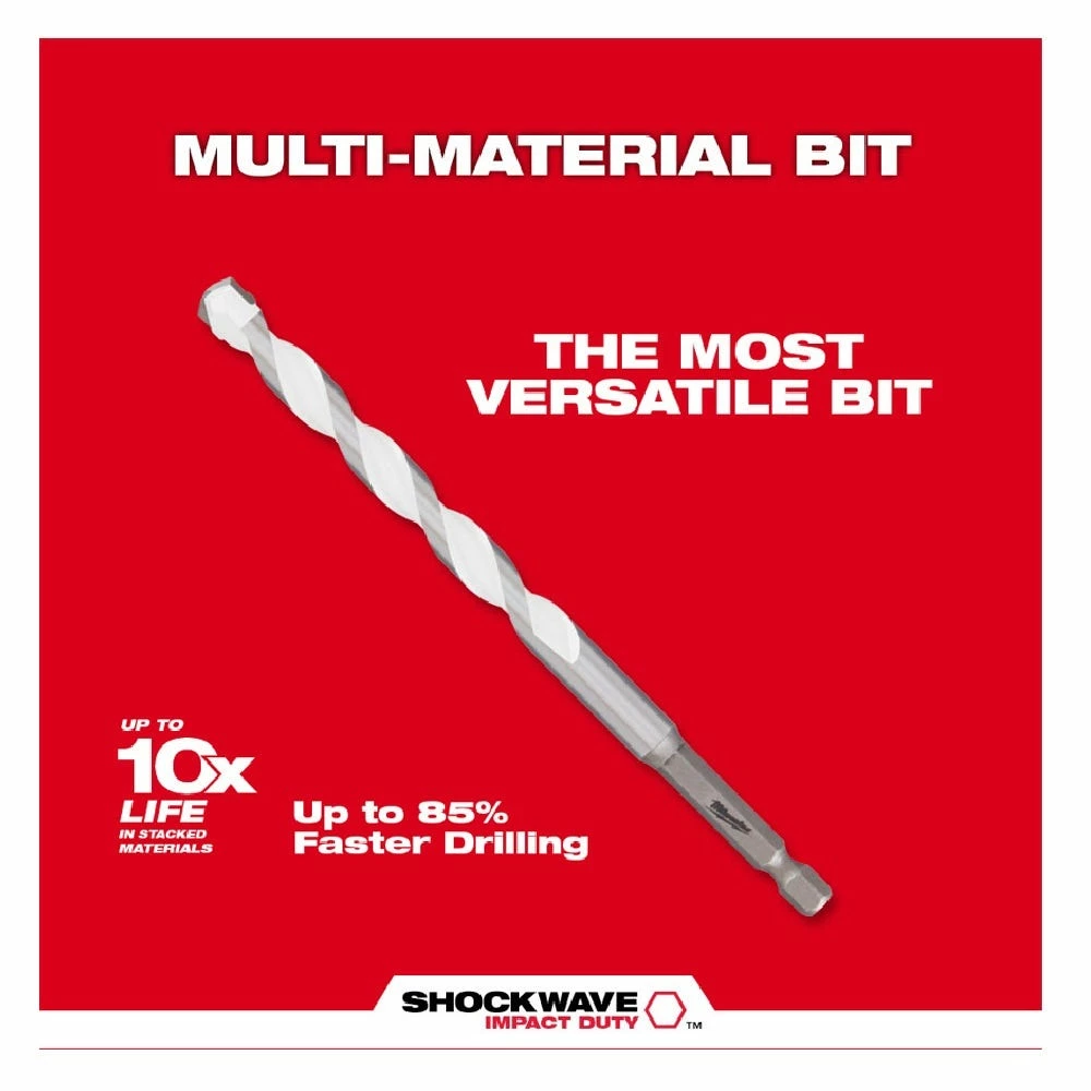 Milwaukee 5/16" x 4" x 6" Shockwave™ Carbide Multi-Material Drill Bit - 48-20-8888 - Power Tool Accessories 8 Milwaukee 5/16" x 4" x 6" Shockwave™ Carbide Multi-Material Drill Bit - 48-20-8888 - Power Tool Accessories - Image 6