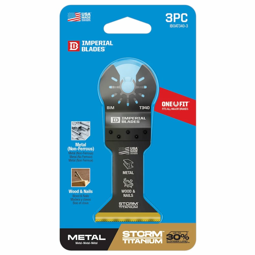 Imperial Blades One Fit 1-3/4" Carbide Extreme Storm Titanium Metal Blade, 3 Piece - 98443004 - Blades & Knives 4 Imperial Blades One Fit 1-3/4" Carbide Extreme Storm Titanium Metal Blade, 3 Piece - 98443004 - Blades & Knives - Image 2