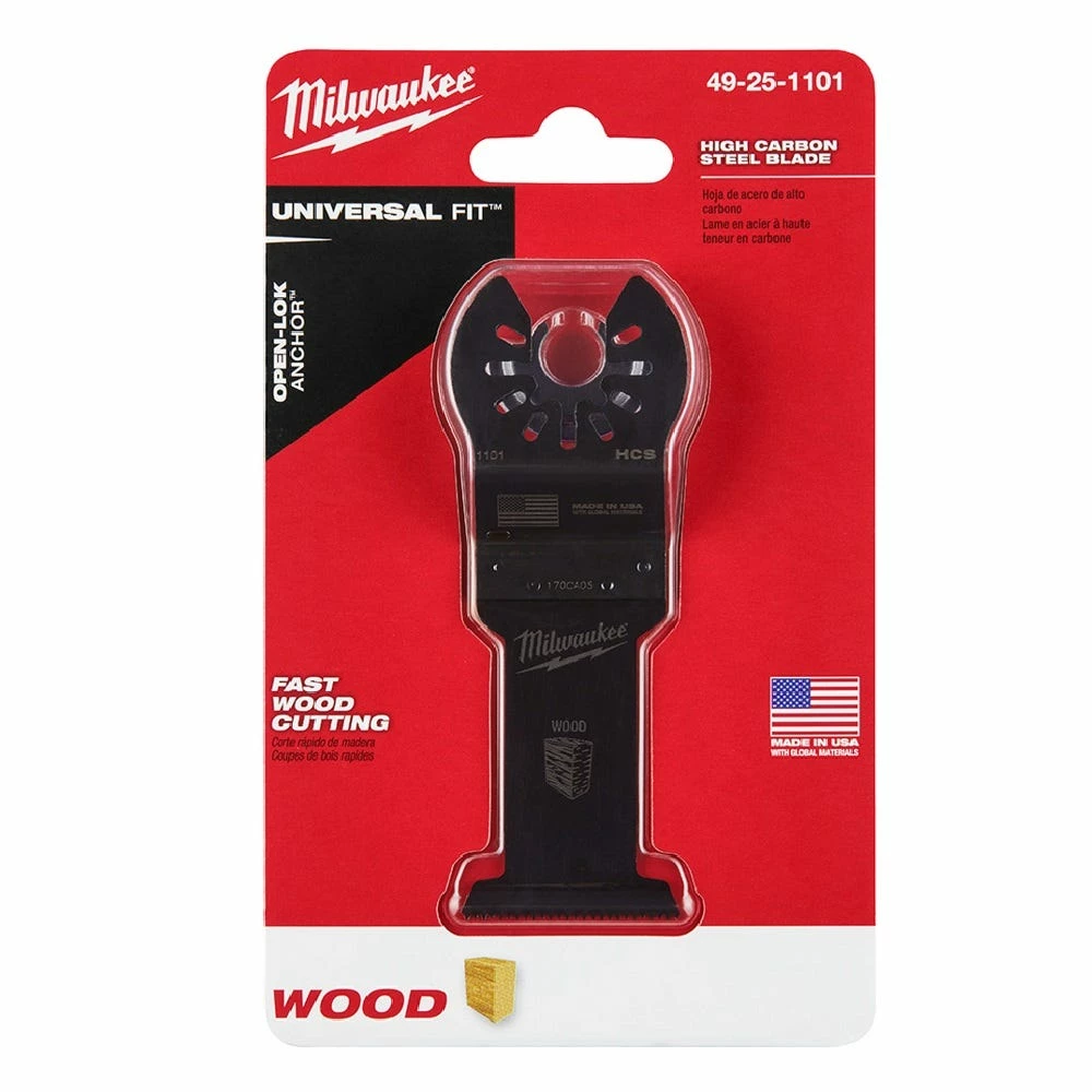 Milwaukee® Open-Lok™ 1-3/8" HCS Wood Blade, 1 Pack - 49-25-1101 - Blades & Knives 4 Milwaukee® Open-Lok™ 1-3/8" HCS Wood Blade, 1 Pack - 49-25-1101 - Blades & Knives - Image 2