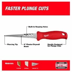 Milwaukee Rasping Jab Saw with 6" Drywall Blade - 48-22-0104 - Hand Saws -Tools Online Store f22293ea9db24fd29c0cba8c7b87a8ce6f8f74d8 15283919 3
