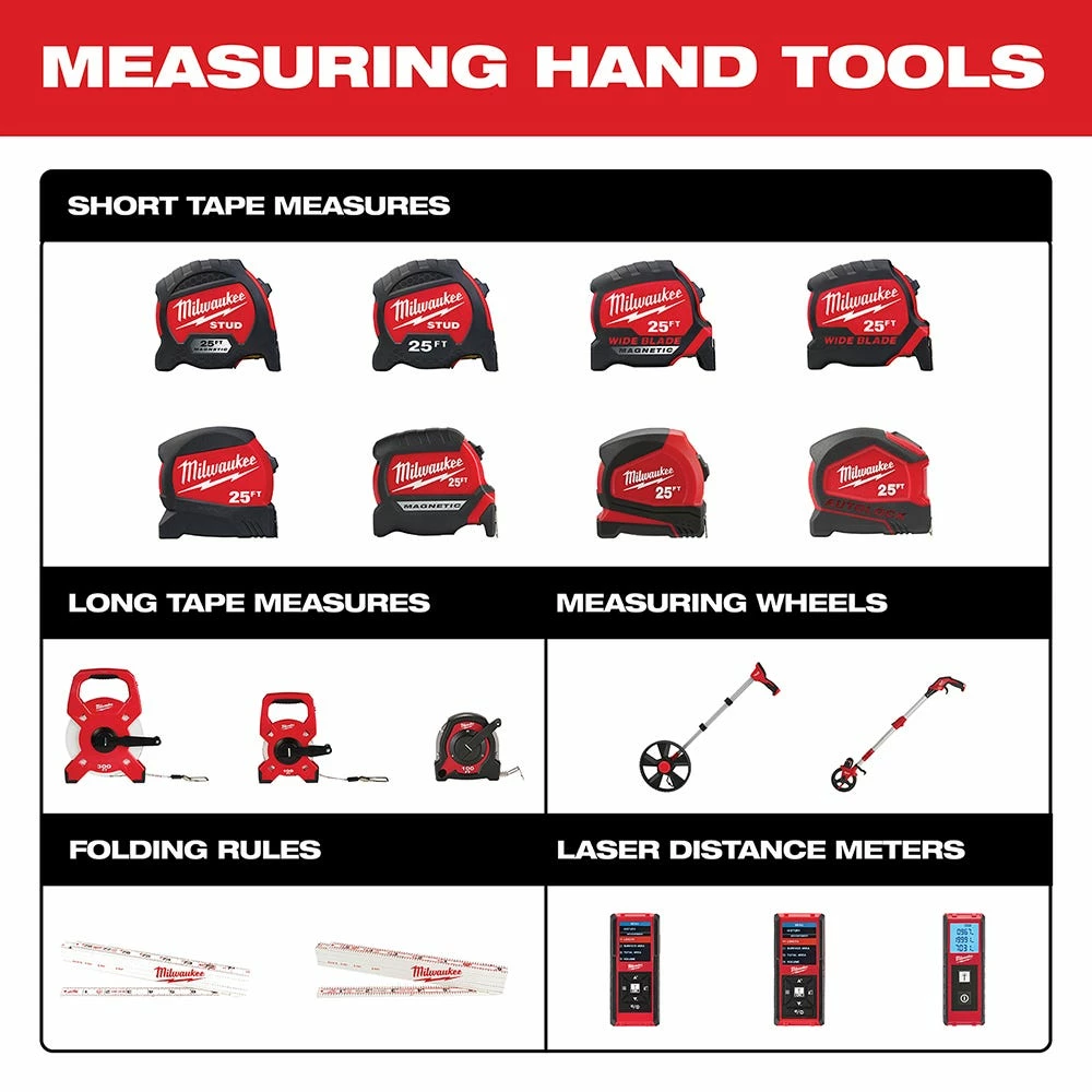 Milwaukee 25' STUD™ Tape Measure with 17' Reach - 48-22-9725 - Measuring Tools 5 Milwaukee 25' STUD™ Tape Measure with 17' Reach - 48-22-9725 - Measuring Tools - Image 3