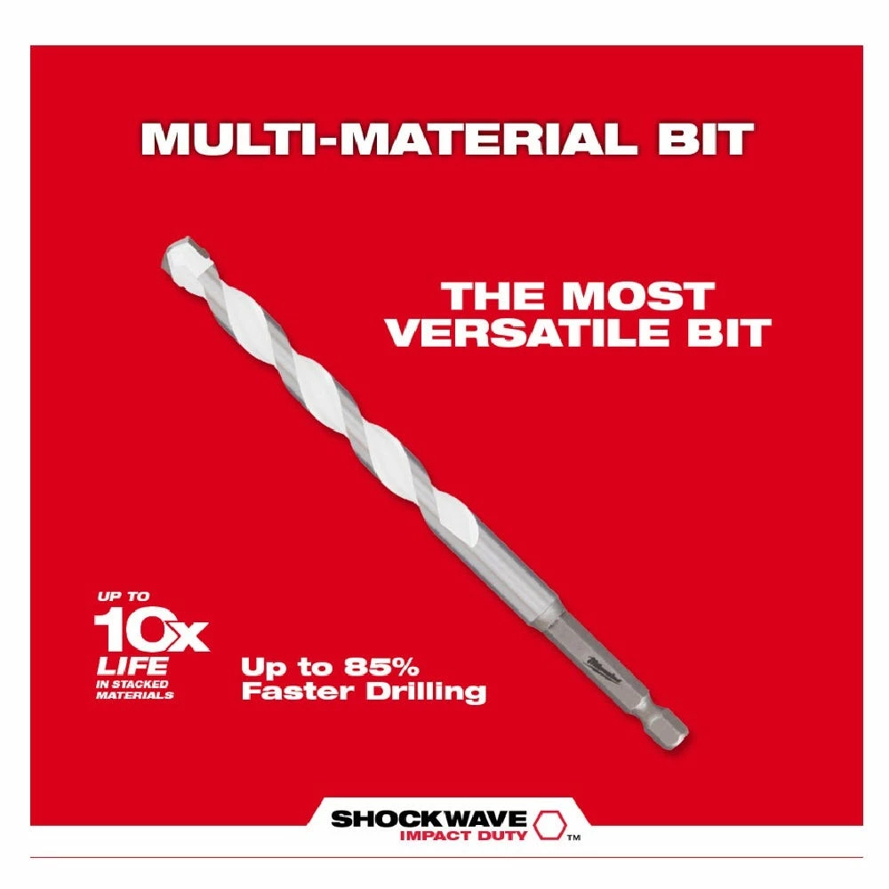 Milwaukee 5/32" Shockwave™ Carbide Multi-Material Drill Bit - 48-20-8882 - Power Tool Accessories 8 Milwaukee 5/32" Shockwave™ Carbide Multi-Material Drill Bit - 48-20-8882 - Power Tool Accessories - Image 6