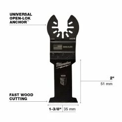 Milwaukee® Open-Lok™ 1-3/8" HCS Wood Blade, 1 Pack - 49-25-1101 - Blades & Knives 10 Milwaukee® Open-Lok™ 1-3/8" HCS Wood Blade, 1 Pack - 49-25-1101 - Blades & Knives -Tools Online Store fa06ac6c635e768f8fefb69257a93f639ebc5e15 24890351 3