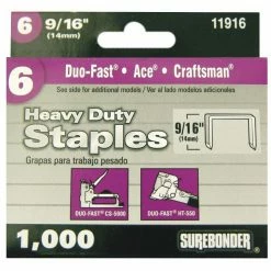 Surebonder Number 6 Heavy Duty 9/16 Inch Staples 1000 Count 11916 - Staple Guns